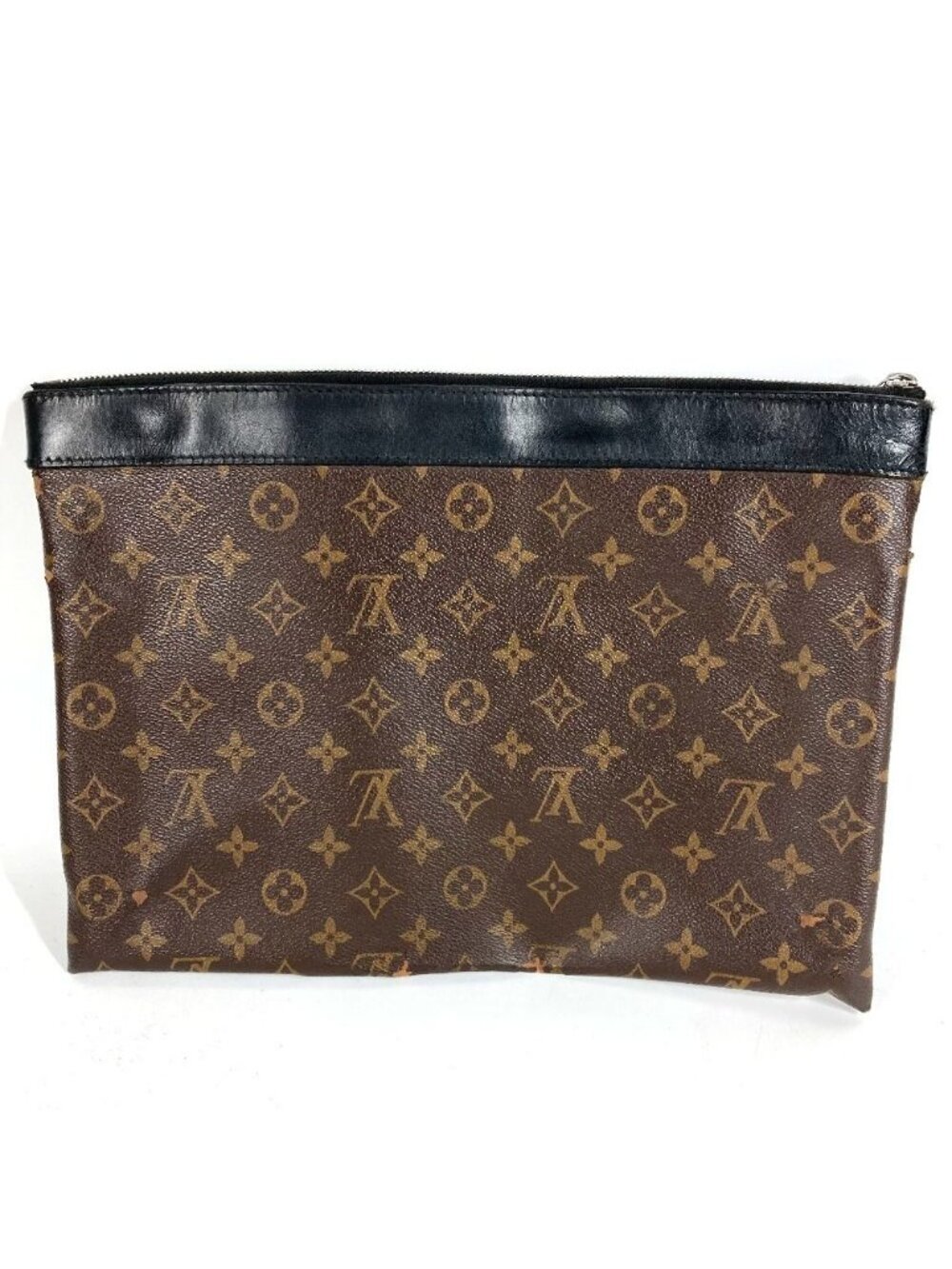 Louis Vuitton Clutch Pochette Discovery Monogram Macassar Canvas Brown - Picture 2 of 9